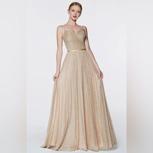 Gold prom dress